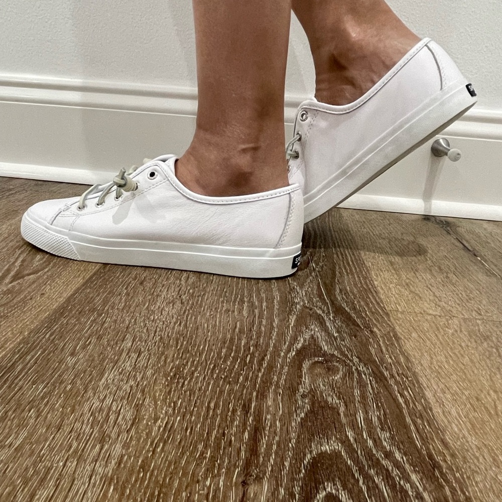 Sperry white leather topsider NWOT - Picture 3 of 6